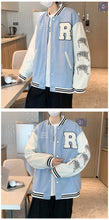 Load image into Gallery viewer, New Elegance Spring Autumn Coat Baseball Bomber Jacket Loose Letter R Men Women Couples Tops Plus Size Jackets Streetwear
