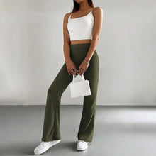 Load image into Gallery viewer, Solid Rib-Knit Pull-On Jogger Pants for Women
