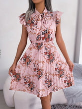 Load image into Gallery viewer, 🌸 Dignified Flowers Lace-Up Waist Pleated Maxi Skirt
