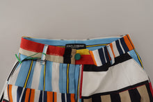 Load image into Gallery viewer, Dolce &amp; Gabbana Multicolor Striped High Waist Cotton Pants
