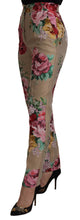 Load image into Gallery viewer, Dolce &amp; Gabbana Beige Floral Dress Formal High Waist Pants
