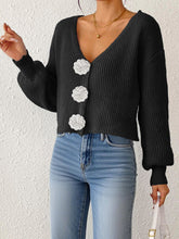 Load image into Gallery viewer, Women’s Knitted Crochet Cardigan
