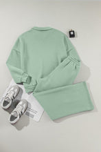 Load image into Gallery viewer, Solid Zip-Up Jacket and Drawstring Pants Set
