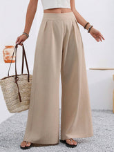 Load image into Gallery viewer, Women's High-Waist Wide-Leg Trousers with Pockets – Full Length
