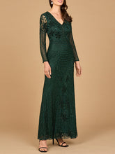 Load image into Gallery viewer, Long Sleeve Beaded Gown
