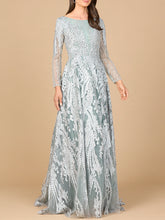 Load image into Gallery viewer, Long Sleeve, Modest Beaded Gown
