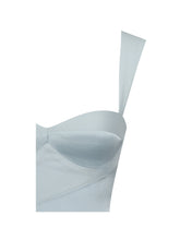 Load image into Gallery viewer, Yaffa Baby Blue Asymmetrical Mini Dress
