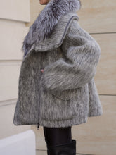 Load image into Gallery viewer, Ares Genuine Fur Trim Down Fill Mohair Parka
