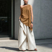 Load image into Gallery viewer, Women's One-Shoulder Asymmetric Sleeveless Top
