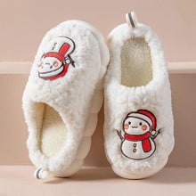 Load image into Gallery viewer, Snowman Slippers - Winter Plush Anti-Slip Couple Home Shoes
