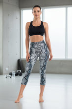 Load image into Gallery viewer, Cropped High-Rise Print Leggings – USA Flag Print Patriotic Workout Pants - 19 Styles
