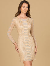 Load image into Gallery viewer, Long Sleeve, High Neck Cocktail Dress
