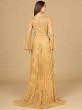 Load image into Gallery viewer, Beaded Long Dress with Flare Sleeves
