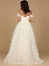 Load image into Gallery viewer, Off Shoulder Gown with Feathers
