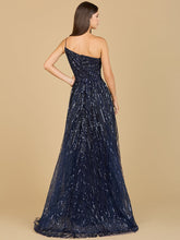 Load image into Gallery viewer, One Shoulder Navy Ball Gown

