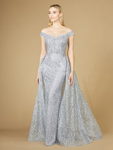 Load image into Gallery viewer, Off Shoulder Overskirt Gown
