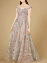 Load image into Gallery viewer, Elegant Off Shoulder Lace Ballgown
