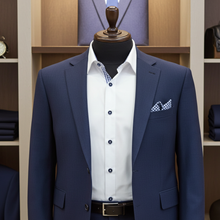 Load image into Gallery viewer, Christopher Button-Up Shirt With Contrast Details // White // Contemporary Fit (Regular)

