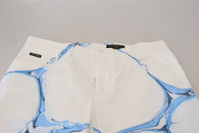 Load image into Gallery viewer, Dolce &amp; Gabbana White Blue Denim Cotton Jeans Stretch Skinny Fit Pant
