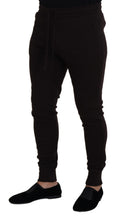 Load image into Gallery viewer, Dolce &amp; Gabbana Brown Cashmere Trousers Bottoms Drawstring Pants
