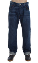 Load image into Gallery viewer, Acht Blue Wash Cotton Baggy Loose Fit Jeans
