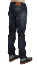 Load image into Gallery viewer, Acht Blue Cotton Regular Straight Fit Jeans
