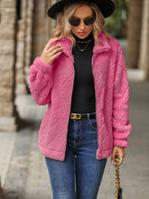 Load image into Gallery viewer, Women's Fuzzy Zip-Up Jacket with Pockets – Soft &amp; Cozy Long Sleeve Outerwear

