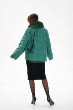 Load image into Gallery viewer, Reversible Genuine Silver Fox  Down Fill Coat
