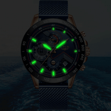 Load image into Gallery viewer, Men's Sports Waterproof Watch With  Stainless Steel Bracelet Unique Design Perfect Gift For Your Man
