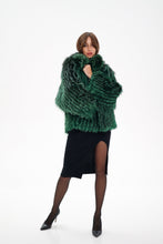 Load image into Gallery viewer, Reversible Genuine Silver Fox  Down Fill Coat
