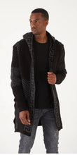 Load image into Gallery viewer, Lagos Red Men&#39;s Black Boxed Fashion Long Sweaters | Hoodie LS90
