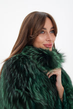 Load image into Gallery viewer, Reversible Genuine Silver Fox  Down Fill Coat
