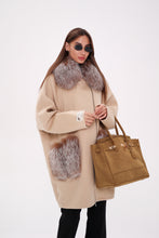 Load image into Gallery viewer, Saga®Furs Silver Fox Wool Alapca Coat

