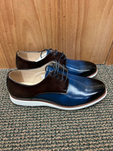 Load image into Gallery viewer, Terroni Navy/Brown Lace-up Men’s Dress Shoe | S9

