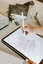 Load image into Gallery viewer, Rad GRAND Dad Coloring Tie  *markers sold separately
