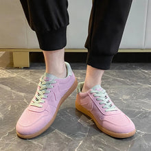 Load image into Gallery viewer, Round Toe Lace-Up Sneakers – Casual Flat Mesh Shoes
