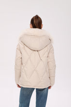 Load image into Gallery viewer, Genuine Polar Fox Fur Down Insulated Parka in Ivory
