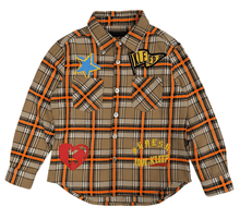 Load image into Gallery viewer, ROY Kid's Premium Mid-weight Flannel Shirt With Heavy Embroidery Works, Patch Work &amp; Print Effects
