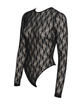 Load image into Gallery viewer, Maisie Black Lace Long Sleeve Bodysuit
