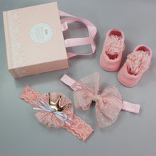 Load image into Gallery viewer, Flower Baby Girl Headband Socks Set Shoes With  Crown Bows Newborn Headbands For Girls Turban Baby Hair Accessories
