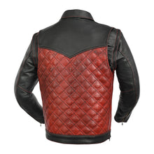 Load image into Gallery viewer, Redstrike Men’s Motorcycle Leather Jacket

