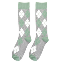 Load image into Gallery viewer, Sage Argyle Socks
