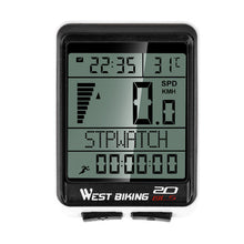 Load image into Gallery viewer, Bicycle Computer Road Bike Table Light Wired Wireless Waterproof Luminous Speedometer Waterproof Cycling Odometer Smart Sensor Auto Wake-Up Multi-Function Bicycle Speed Tracker With LCD Backlight Display
