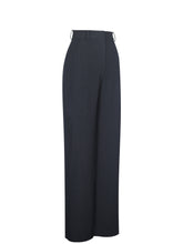 Load image into Gallery viewer, Quinnie Navy Striped High-Waisted Straight Leg Pant
