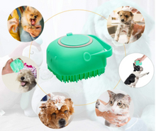 Load image into Gallery viewer, Pet Dog Cat Silicone Back Shower Brush Soft Hair Massage Bathtub Scrub Artifact Bath Brush 2-in-1 Pet  Massage Comb Soft Silicone Pet Shower Hair Grooming Comb Dog Cleaning Tool Pet Supplies Pet Brush Bath Massage Brush Shampoo Dispenser for Pet

