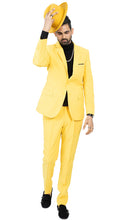 Load image into Gallery viewer, PAUL LORENZO MENS YELLOW SLIM FIT 2 PIECE SUIT
