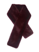 Load image into Gallery viewer, Jazmin Burgundy Multi-wear Faux Fur Scarf
