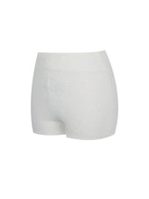 Load image into Gallery viewer, Sera White Wool-Blend Ribbed Knit Mini Shorts
