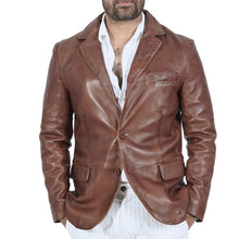 Load image into Gallery viewer, Harper Vintage Leather Blazer
