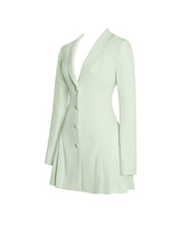 Load image into Gallery viewer, Delia Pistachio Green Blazer Dress with Pleated Detail
